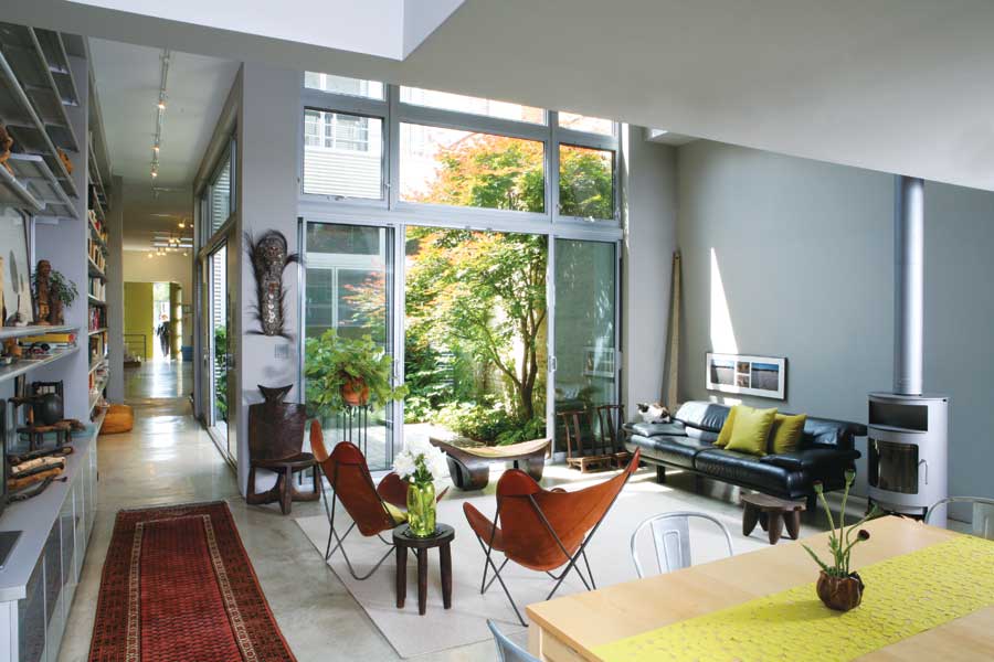 Frances Whitehead and Jim Elniski’s Chicago warehouse-turned-home is filled with artwork, antiques and oddities they have collected during world travels or inherited from family.